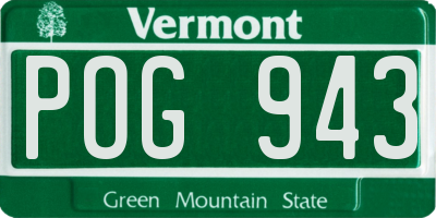 VT license plate POG943