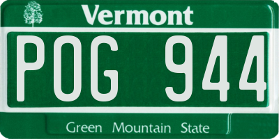 VT license plate POG944