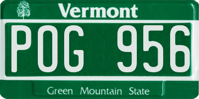 VT license plate POG956