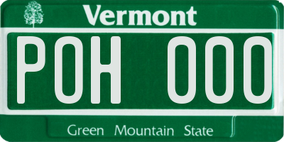 VT license plate POH000