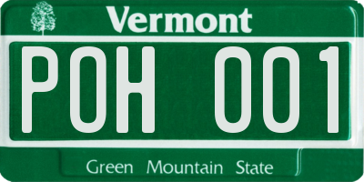 VT license plate POH001