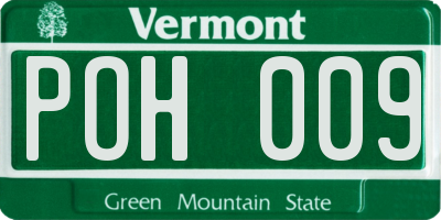 VT license plate POH009
