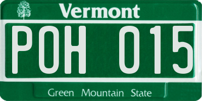 VT license plate POH015