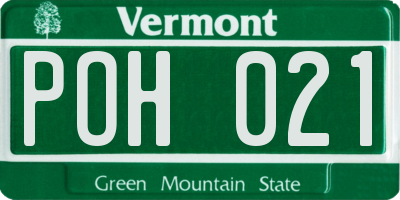 VT license plate POH021