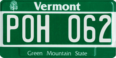 VT license plate POH062