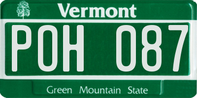 VT license plate POH087