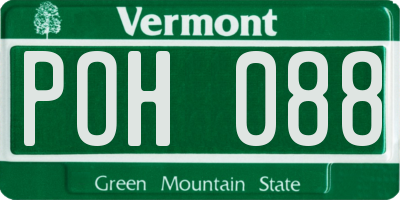 VT license plate POH088