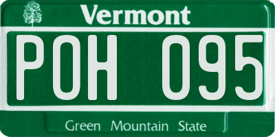VT license plate POH095