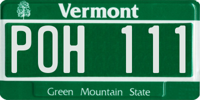 VT license plate POH111