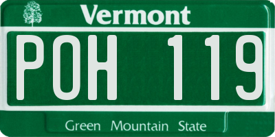 VT license plate POH119
