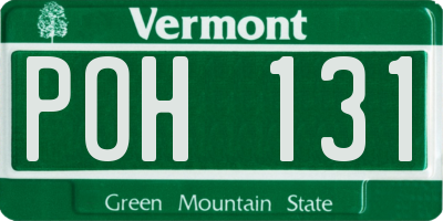 VT license plate POH131