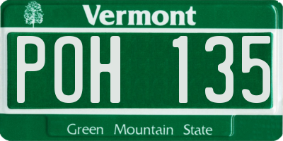 VT license plate POH135
