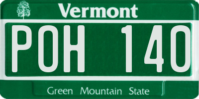 VT license plate POH140