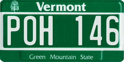 VT license plate POH146