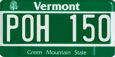VT license plate POH150