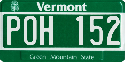 VT license plate POH152