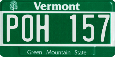 VT license plate POH157