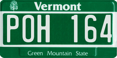 VT license plate POH164