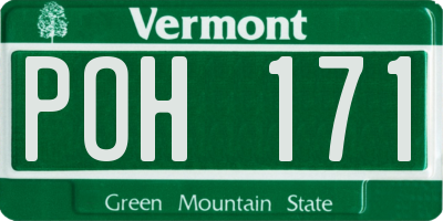 VT license plate POH171