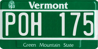 VT license plate POH175