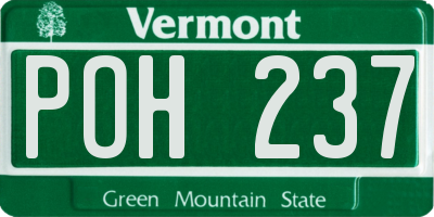 VT license plate POH237