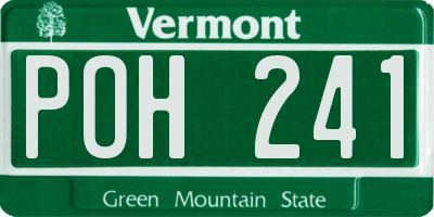VT license plate POH241