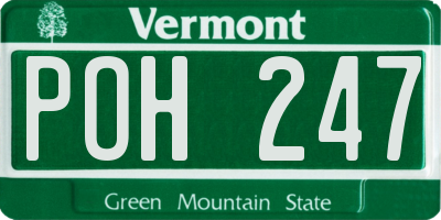 VT license plate POH247