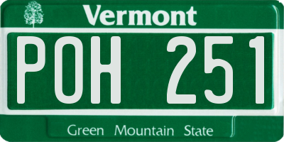 VT license plate POH251
