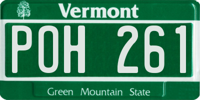 VT license plate POH261