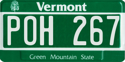 VT license plate POH267