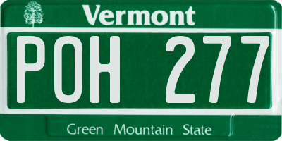 VT license plate POH277