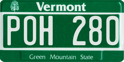 VT license plate POH280