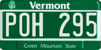 VT license plate POH295