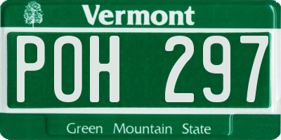 VT license plate POH297