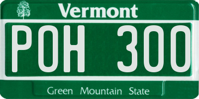 VT license plate POH300