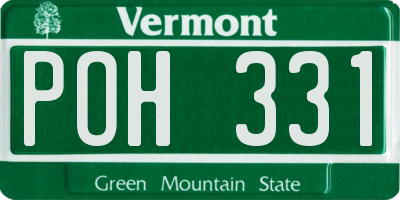 VT license plate POH331
