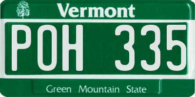 VT license plate POH335