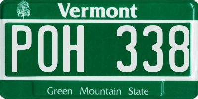 VT license plate POH338