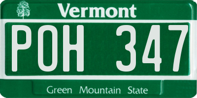 VT license plate POH347