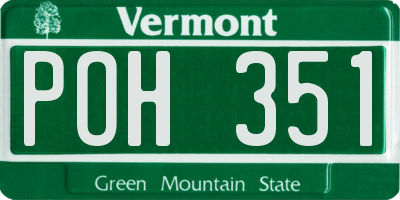 VT license plate POH351