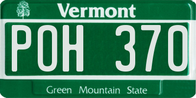 VT license plate POH370