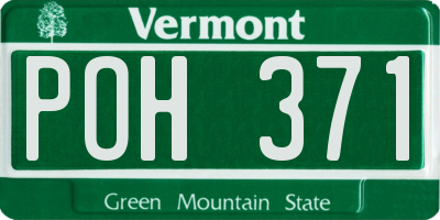 VT license plate POH371
