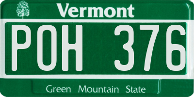 VT license plate POH376