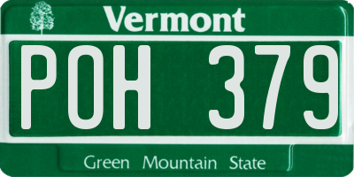 VT license plate POH379