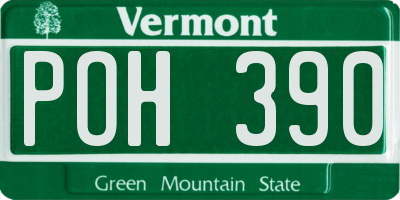 VT license plate POH390