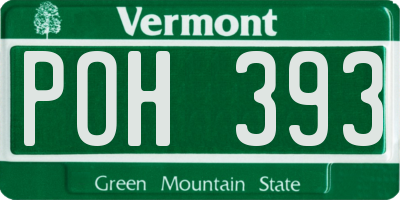 VT license plate POH393