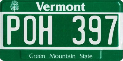VT license plate POH397