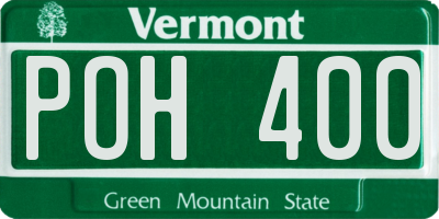 VT license plate POH400