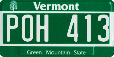 VT license plate POH413