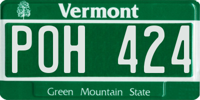 VT license plate POH424